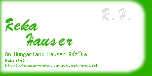 reka hauser business card